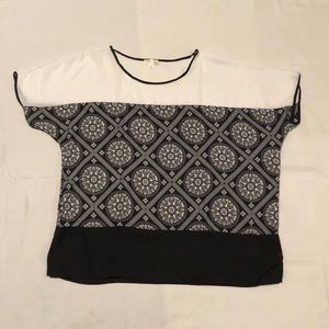 Black and white blouse